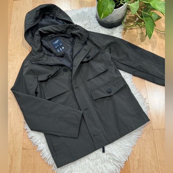ABERCROMBIE & FITCH women’s green utility jacket rain wind resistant XS - Picture 1 of 5